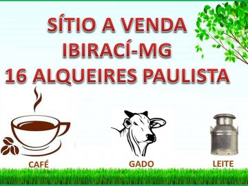SÍTIO CAFÉ COM LEITE A VENDA - IBIRACÍ-MG