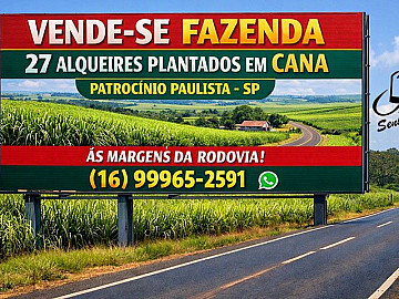 FAZENDA DE CANA A VENDA EM PATROC�NIO PAULISTA