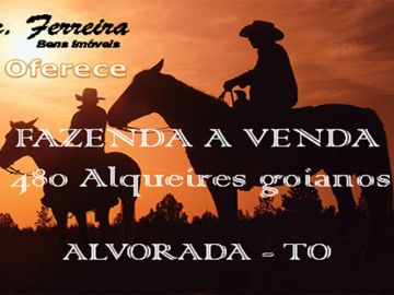 FAZENDA A VENDA EM TOCANTINS - ALVORADA