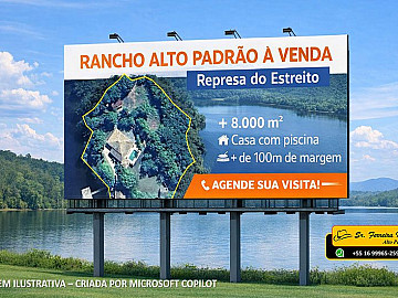 RANCHO ALTO PADR�O A VENDA - REPRESA DO ESTREITO-SP