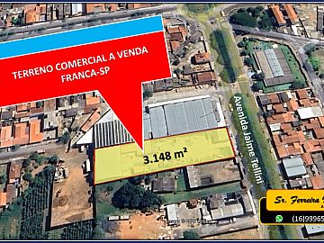 TERRENO COMERCIAL A VENDA EM FRANCA-SP