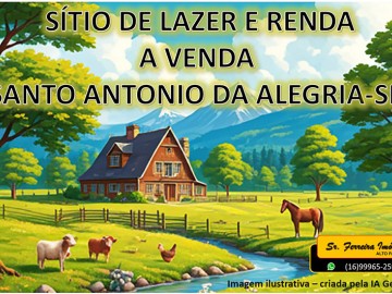 SITIO LAZER E RENDA EM SANTO ANTONIO DA ALEGRIA-SP